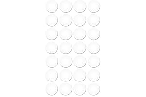 haggiy Selbstklebende Abdeckkappen für Möbel & Böden - Schraubenabdeckung - Rund - Abdeckung für Schrauben & Bohrlöcher - Möbelschutzkappen - Ø20 mm - 28 Stück - Möbelpflaster (Kristallweiß)