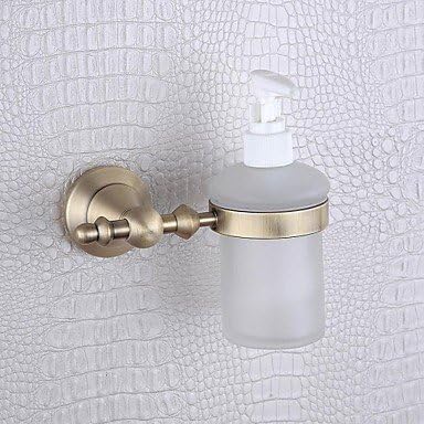 Wall-mounted soap dispenser antique bronzes 16x9x16cm (6.3x3.5 ¯ X6.3 "), antique brass