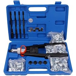 CCLIFE Coffret Pince à riveter - Kit pistolet à rivets - Pinces à rivets 10 pièces - Riveteuse - Pince à Riveter Manuelle