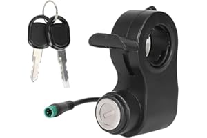 EASYBYMALL Cerradura de puerta eléctrica Cooter de 5 pines, acelerador de interruptor de arranque con llave, Acelerador Patinete Electrico Cerradura eléctrica para scooter eléctrico Kukirin G2 Pro/G2 Max