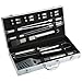 Produktbild Bruzzzler Grillbesteck im Koffer, Profi-Grillbesteck, Besteck für Grill, rostfreies Edelstahl Grillbesteck Set 16 tlg., Grillbesteckkoffer Aluminium