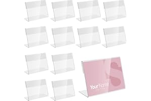 Doafoce 30pcs Mini Portatarjetas Exhibición de Letreros Etiquetas de Nombre Precio Mini Soporte de Exhibición de Acrílico para Letreros Utilizado en el Hotel del Supermercado (6 * 4,3 * 2 cm)