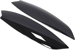 HouYeen Auto-Scheinwerfer-Augen-Deckel, Augenbrauen-Zierleisten, f眉r V-W, Golf MK5 GTI R, gl盲nzend schwarz, links und rechts, 1 Paar