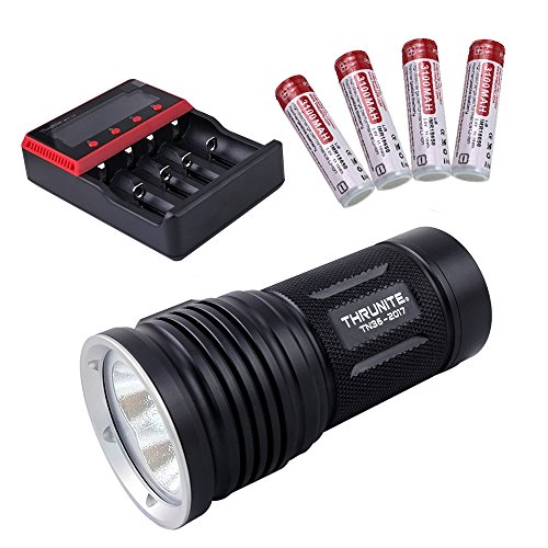ThruNite® TN36 2017 Max 10000 Lumen Taschenlampe mit 3 x CREE XHP70 LED (TN36 2017 Kaltweiß Kit)