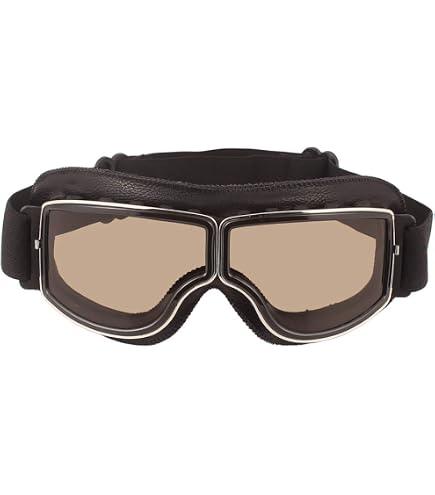 Halcyon Mark 410 Motorcycle and Classic Car Goggles with Real