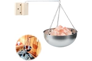 XEERUN Aroma Schüssel Sauna, Saunaschale, Edelstahl Sauna Aroma Bowl, sauna zubehör, Sauna Verdampferschale Hängend für Spa Schüssel Tasse ätherische Öl Schüssel Sauna Raumzubehö