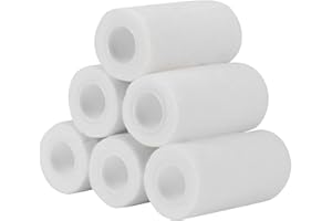 SAGAFLY Haftbandage Verband Selbstklebender 10cm x 4,5m, 6 Rollen Fixierbinde Selbsthaftend Kohäsive Bandage für Erste Hilfe Dog Tierarztwickelband Sport Elastische Binde für Handgelenk, Füße (Weiß)