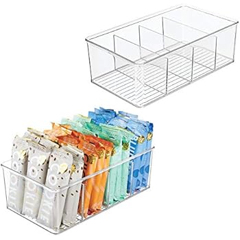 Amazon.de: mDesign 2er-Set Aufbewahrungsbox – stapelbarer Kasten mit 4