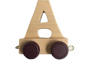 FUN WORLD TOYS Holz namenszug | Buchstabenzug holzzug | Holz buchstabenzug namenszug für den Namen der Kinder (Buchstabenzug A)