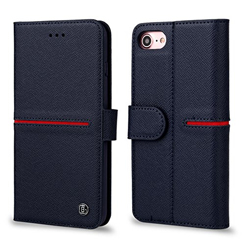 MILAN NICE Coque iPhone 8/iPhone 7 Antichoc Etui Portefeuille à Rabat en Cuir Véritable avec Fonct MILAN NICE Coque iPhone 8/iPhone 7 Antichoc Etui Portefeuille à Rabat en Cuir Véritable avec Fonct