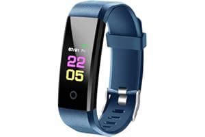 DSLIHA Rastreador de Fitness con pulsómetro, IP67 Resistente al Agua, Pulsera de Fitness, Monitor de Actividad, Monitor de sueño, podómetro, Reloj Inteligente para niños, Mujeres y Hombres