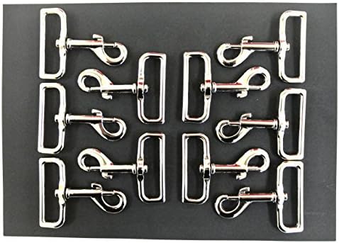 Church Products UK Heavy Duty Swivel Trigger Clips/Hooks Nickel Plated x10 For 50mm/2" Webbing, Straps, Horse Rugs Equipment (50mm x10)