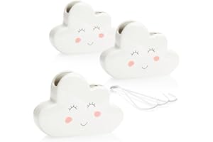 com-four® 3X Luftbefeuchter Heizung - Heizkörper Luftbefeuchter Wolke - Heizung Wasserverdunster aus Keramik im lustigen Wölkchen Design - 300 ml