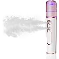 Withthesun Nano Facial Spray, Portable Face Spray with 2 Spray Nozzle, USB Rechargeable, Visual Water Tank, Nano Mister for Eyelash Extensions, Skin Care, Daily Makeup, Face Hydrating (FM-Pink)