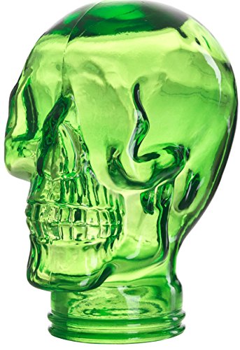 Ritzenhoff & Breker 152975 Deko Kopf Skull, Glas, grün, 27 cm hoch