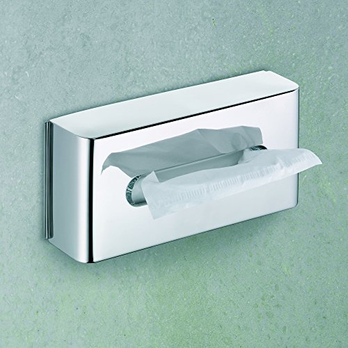 KELA 22860 Kosmetiktuchbox mit Wandhalterung, 27x 12,5x 7cm, Edelstahl 18/10, Faber, Silber Glänzend - 3