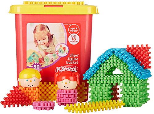 Playskool Clipo Figure 50 Piece Bucket