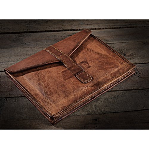 A.P. Donovan – Hülle für iPad 2 / 3 / 4 und iPad Air 1 / 2 – Etui, Case, Cover – Tasche / Schoner fürs Tablet – Vintage – braun – aus Leder - 2