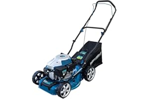 Cecotec Cortacésped de Gasolina Terrenator 2700.41 Total Z. Motor de 144cc, 2,4kW y 3,2CV, Cuerpo de Acero 41cm, Cambio de Altura Sistema Z-Tech, Corte, Recogida y Mulching, Ruedas Traseras XL
