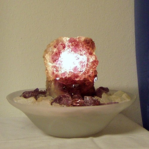 Home Trends and More Amethyst Quellsteinbrunnen – Zimmerbrunnen, 2-3 kg - 2