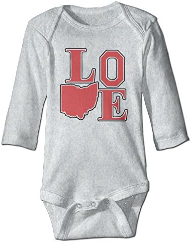 Ohio Love Simple Logo Toddler Long Sleeve Bodysuits Jumpsuit