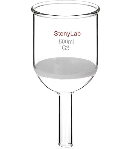 stonylab Glasfiltratie Apparaat, Borosilicaatglas Vacuümfiltratie Montage Filterkit met 500 ml Filterkolf en 300 ml Gegradueerd Trechter
