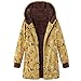 Produktbild Damen Winterjacke UFODB Frauen Hoodie Mantel Leinen Nationaler Stil Drucken Slim Fit Plus Samt Mit Kapuze Freizeitjacke Coat Sweatjacke Outwear Trenchcoat M-5XL
