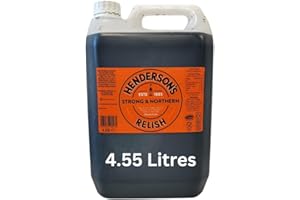 Henderson's Relish. an Alternative to Worcestershire Sauce. A Spicy, Gluten Free Sauce. Plant Based Ingredients. Suitable for Vegans / Vegetarians. 4.55 Litre Bottle.