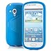 Produktbild Saxonia Samsung Galaxy S3 Mini Hülle Silikon Case Schutzhülle Silikon Touch View Cover mit Fenster Blau