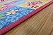 Colourful Fun Pink Butterfly Patchwork Girls Rug 133x200cm