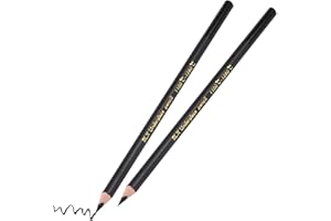 Haptufer Ceramic Professional Hand-Painted Colored Pencils Underglaze Pencils Primer Pencils for Painting, Used on Pottery 17cm Black, 2 pieces