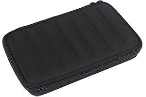 REDXIAO Mundharmonika-Tasche, Tragbar PU Leder Mundharmonika Aufbewahrungs Case mit Reißverschluss für 7 Mundharmonika Mundharmonika Etui(Schwarzes)