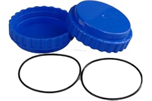 Bouchons d'hivernage, convient aux piscines Intex à partir de 488 cm avec vanne d'arrêt (robinet), kit pour les deux raccordements, avec joints