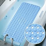 Starsglowing Elegant Design Badewannenmatte Badewanneneinlage Badematte mit Saugnäpfen Wanneneinlage für Badewanne, Badezimmer 40*100 CM (Hellblau)
