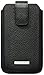 Price comparison product image Original Hugo Boss Black Grain Leather Vertical Case Cover Pouch With Pull Tab Release (Size Medium) Retail Pack Suitable For Nokia C3 / C3-00