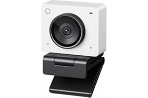 ‎OBSBOT OBSBOT Meet 2-4K Webcam for PC with 1/2" Sensor, AI Framing & Autofocus, Beauty Mode, Lightweight, HDR, Webcam with Microphone, 60 FPS, Web cam for Streaming, Meeting, Gaming, etc. (Cloud White)