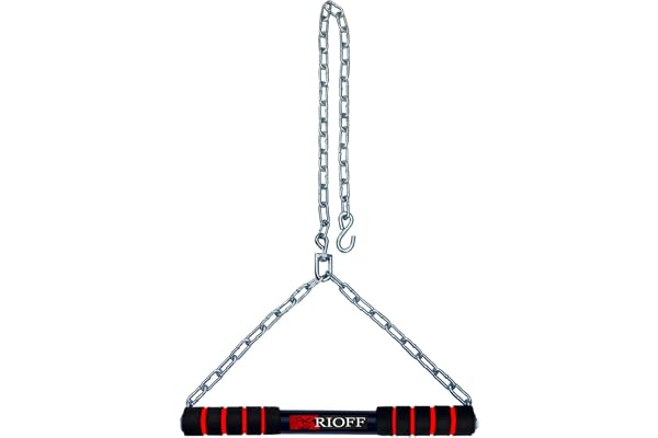 Rioff 6 ft Height Increaser Chin up bar,Pull up bar at Home with Chain Heavy Chain Rod, Extremely Durable Heavy Duty weight (6 FT)