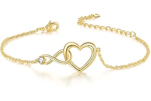 vissen Coeur Infini Bracelet Femme Acier Inoxydable Plaqué Or/Argent/Or Rose Zirconium Bracelet Fantaisie Bijoux Cadeau