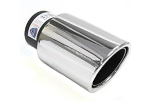 BOLOROMO Exhaust Tip Trim Tail Performance Sport Muffler End Pipe Stainless Steel Chrome Black