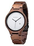 Kerbholz Lamprecht Date Walnuss Holz-Armbanduhr...
