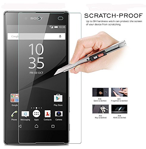 Ashleyoo Cristal Templado para SONY XPERIA Z5  2 Unidades   Cristal Vidrio Templado Protector para SONY XPERIA Z5 -  Sin burbujas   Dureza de Grado 9H  - protector pantalla para Z5