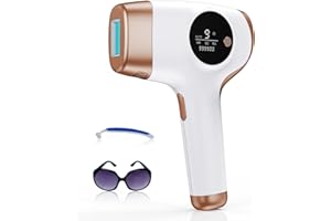 PRETTIVO Laser Hair Removal Device, HR/SC/RA, IPL Hair Removal Device, 9 Energy Levels, 999,900 Flashes Perfect for Face/Back/Bikini/Body
