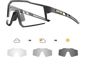 KAPVOE Photochromic Cycling Glasses Men Women MTB BMX Clear Sports Sunglasses Running