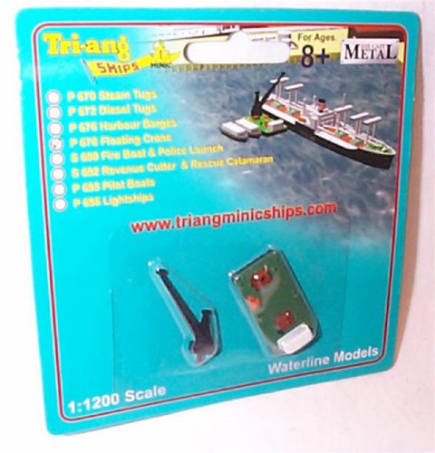 TRI-ANG triang minic P678 floating crane ships 1:1200 scale diecast model