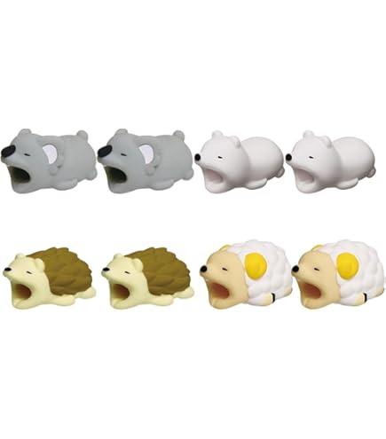Protecteur De Câble De Morsure D'animal Mignon Pour Chargeur IPhone Ipad, Protecteur De Câble USB De 10 Packs, Protecteur De Cordon De Charge, Chomper De Câble, Chargeur USB Fruit Save