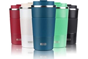 HASAGEI Travel Mug, Insulated Coffee Cup with Leakproof Lid - Vacuum Insulation Stainless Steel for Hot and Cold Water Coffee and Tea Blue 510ml