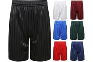 ITRAT Children Football Shorts Sportswear Kids Athletic Shorts Junior Boys Running Gym Sports Fitness Shorts Shadow Stripe PE Shorts Uniform Lightweight Breathable Boys Shorts