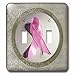 Produktbild 3drose LLC. l.s.p. 99446 _ 2 Brustkrebs Bewusstsein ribbon-double Toggle Switch, mehrfarbig