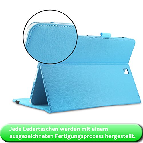 Infiland Samsung Galaxy Tab A 9.7 Hülle Case -Slim Fit Folio PU-lederne dünne Kunstleder Schutzhülle Cover Tasche für Samsung Galaxy Tab A 9.7 T550N/ T555N 24,6 cm (9,7 Zoll) WiFi/LTE Tablet-PC (mit Auto Schlaf / Wach Funktion)(Hellblau) - 5