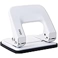 Deli W0137 Paper Punching Machine, Paper Punch, Hole Punch, 20 Sheets Capacity, White, Pack of 1
